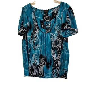 Lane Bryant Printed Pull Over Blouse Size 18/20